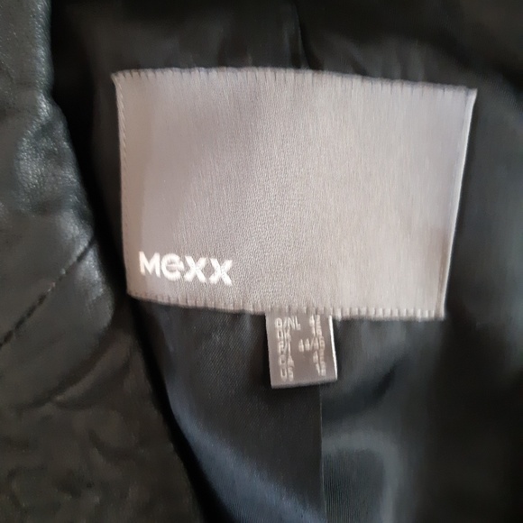 Mexx Black Leather Jacket Size 12 - Picture 4 of 7